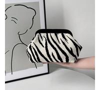 Pochette élégante à motif zébré bicolore, disponible pour porter en bandoulière, sac à main polyvalent et spacieux, idéal pour une utilisation quotidienne et toutes les occasions. Le cadeau le plus ap