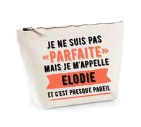 Pochette - Elodie - Trousse à accessoires - Coton 100% - Zippée - 28cm x 19cm x 9cm