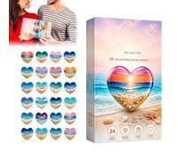 Pochette en Coeur de Verre 24 pièces de décoration sur Le thème de l'océan
