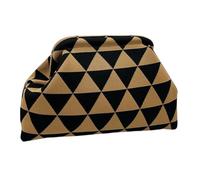 Pochette en crochet, sac à raviolis - Pochette élégante et légère pour femme, mariage, soirée, vacances, été, occasions décontractées, Triangle chameau, Refer to description