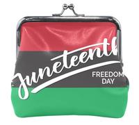 Pochette en cuir personnalisée pour pièces de monnaie femme fille juin 19 juin Africains Kiss Lock Girls Petit porte-monnaie, Juin 19 juin Peuple africain, Classique