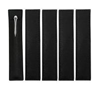 Pochette en Cuir pour Stylo, Étui de Protection pour Stylo Plume, Stylet Tactile, Stylo à Bille, Crayons, Lot de 5 Noir
