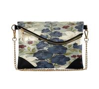 Pochette en cuir synthétique pour femme, sac élégant pour fête, William Morris, fleurs de lys blanches, bolsos de marca para mujer originaux