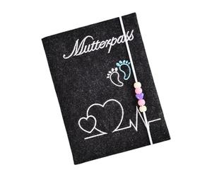 Pochette en feutre pour certificat de maternité allemand pouvant contenir des images de chèques pour carte d'assurance hospitalière pour nouveau-nés