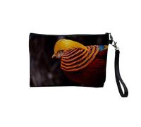 Pochette en Lin - Faisant Doré Vie Sauvage Oiseau Rare - Trousse Maquillage en Toile Aspect Lin - Trousse de Toilette - 23,5 x15 cm