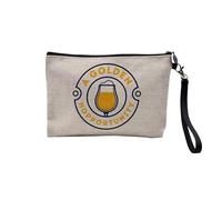 Pochette en Lin - Golden Opportunity Beer Bar Lager - Trousse Maquillage en Toile Aspect Lin - Trousse de Toilette - 23,5 x15 cm
