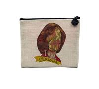 Pochette en Lin - I am Original Botanique Collage Nature Fleurs Vintage Lady 50's Parodie Surrealisme Zoomer - Trousse Maquillage en Toile Aspect Lin - Porte Monnaie - 15 x10 cm