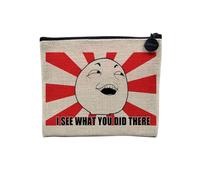 Pochette en Lin - I See What You Did Meme Fun Internet Humor Troll Face - Trousse Maquillage en Toile Aspect Lin - Porte Monnaie - 15 x10 cm