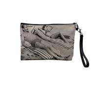 Pochette en Lin - Jacques Chirac Vintage President France Plage - Trousse Maquillage en Toile Aspect Lin - Trousse de Toilette - 23,5 x15 cm