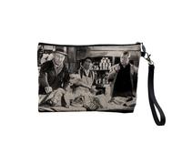 Pochette en Lin - La Traversee De Paris Louis De Funes Bourvil Jean Gabin Je M en Souviendrai De Ce Cochon Film Francais - Trousse Maquillage en Toile Aspect Lin - Trousse de Toilette - 23,5 x15 cm