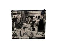 Pochette en Lin - La Traversee De Paris Louis De Funes Bourvil Jean Gabin Je M en Souviendrai De Ce Cochon Film Francais - Trousse Maquillage en Toile Aspect Lin - Porte Monnaie - 15 x10 cm