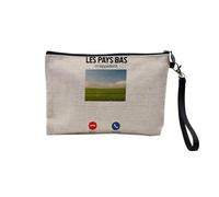 Pochette en Lin - Les Pays-Bas m'appellent Paysage Cliché - Trousse Maquillage en Toile Aspect Lin - Trousse de Toilette - 23,5 x15 cm