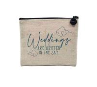 Pochette en Lin - Marriages are Written in The Sky Gypsy Astrology - Trousse Maquillage en Toile Aspect Lin - Porte Monnaie - 15 x10 cm