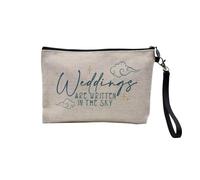 Pochette en Lin - Marriages are Written in The Sky Gypsy Astrology - Trousse Maquillage en Toile Aspect Lin - Trousse de Toilette - 23,5 x15 cm