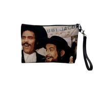 Pochette en Lin - Rabbi Jacob Rabbi Seligman Salam Shalom Louis de funes - Trousse Maquillage en Toile Aspect Lin - Trousse de Toilette - 23,5 x15 cm
