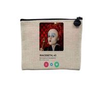 Pochette en Lin - Red Queen Alice Wonderland Social Network Meeting Love - Trousse Maquillage en Toile Aspect Lin - Porte Monnaie - 15 x10 cm
