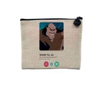 Pochette en Lin - Shan YU Chine Réseau Social Rencontre Amour - Trousse Maquillage en Toile Aspect Lin - Porte Monnaie - 15 x10 cm