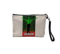 Pochette en Lin - Sminem Crypto Currency Trading Blockchain Finance Business Bitcoin Humour Meme Internet - Trousse Maquillage en Toile Aspect Lin - Trousse de Toilette - 23,5 x15 cm