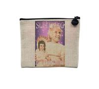 Pochette en Lin - Suffering But Thriving Collage Vintage Illustration Art Humour Parodie - Trousse Maquillage en Toile Aspect Lin - Porte Monnaie - 15 x10 cm