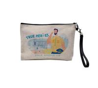 Pochette en Lin - True Heroes - Airline Pilot Aircraft Occupation Heroes - Trousse Maquillage en Toile Aspect Lin - Trousse de Toilette - 23,5 x15 cm