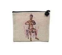 Pochette en Lin - You're Doing Great Btch Collage Vintage Illustration Art Humour Parodie Meme Humour Millenials Zoomer - Trousse Maquillage en Toile Aspect Lin - Porte Monnaie - 15 x10 cm