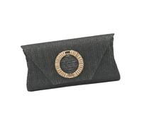 Pochette en paille pour femme - Sac à bandoulière d'été - Sac à bandoulière - Portefeuille tissé - Cadeau - Pochette en paille pour femme, Noir , One Size