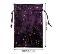 Pochette en velours à cordon coulissant, peut ranger les cartes de tarot, les cartes d'oracle et les cristaux - sac cadeau parfait pour Pâques, Noël, Halloween, la Fête des Mères, les demoiselles d'ho