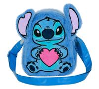 Disney Sac à bandoulière Lilo et Stitch Heart Carré Peluche Bleu