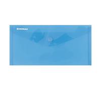 Pochette Enveloppe DONAU Fermeture Bouton PP 180 Microns Bleue / / Type-Enveloppe/Type-Avec Fermeture Bouton/Index-B.d. / Matériau-PP/Couleur-Bleu/Format-DL/épaisseur (mm)-180µm
