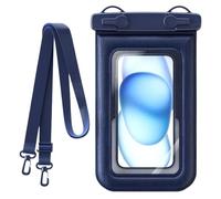 Pochette étanche pour téléphone - Pochette étanche IPX8 pour téléphone portable avec cordon | Étui de protection sous l'eau pour écran tactile pour bateau et voyage Bleu marine