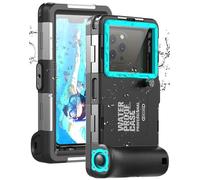 Pochette Étanche Universelle IPX8 - Coque Protection Plongée 15M - Compatible iPhone, Samsung, Huawei, Xiaomi, Oppo, Vivo, LG - Smartphones 4.7-6.8" - Housse sous-Marine (Noir/Bleu-Vert)