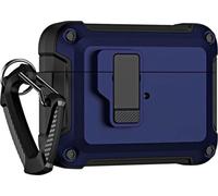Pochette etui connecte Tech-protect Ãtui Pro Armor pour Airpods avec crochet - AirPods 4 bleu marine