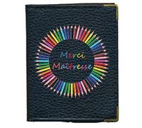 Pochette Etui Porte Cartes bancaire, Credit, fidélité, Noir - pour 24 Cartes Merci maîtresse Cadeau Maitre maitresse