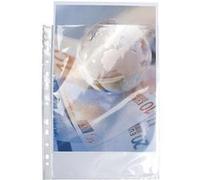 EXACOMPTA Etui carton de 100 pochettes perforées polypropylène lisse haute résistance 9/100e - A4 - Cristal