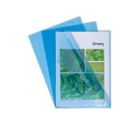 Pochette Exacompta - Etui de 100 pochettes à coins A4 PVC lisse Bleu