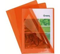 Exacompta Boîte de 100 pochettes coin en PVC 14/100ème Orange