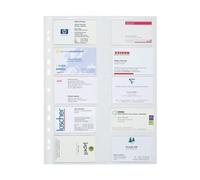 Pochette Exacompta - Sachet de 100 pochettes perforées A4 pour cartes de visite