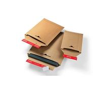 Pochette expedition colompac carton rigide brun bande adhesive 310x345x30mm