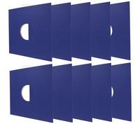 Pochette Extérieure de Disque Vinyle 12 Pouces en Papier Kraft, Lot de 10 | Bleu, Housses à Fenêtre Perforée, Protection des Disques, Format 12 Pouces pour Rangement