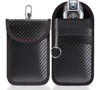 Pochette Faraday clé Voiture pour Bugatti Centodieci 2022-2026 | 2 Pièces Protege Clef Voiture, Housse Anti-Signal Clé Voiture, Poche Frontale, Fermeture à Rabat, Format Portable et Léger
