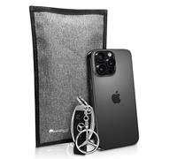 Pochette Faraday pour Clé Voiture et Téléphone - Etui Anti RFID et Onde - Sac Cage de Faraday Large - Protection Antivol Auto, Anti Piratage de Télécommande Véhicule - Blocage de Signal Radio