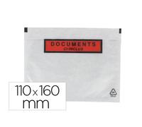 Pochette gpv polyethylene imprimee document ci-inclus 110x160mm protege des dechirures et intemperies paquet 100 unites