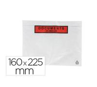 Pochette gpv polyethylene imprimee document ci-inclus 160x225mm protege des dechirures et intemperies paquet 100 unites