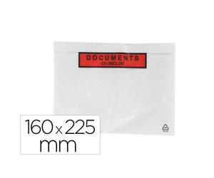 Pochette gpv polyethylene imprimee document ci-inclus 160x225mm protege des dechirures et intemperies paquet 100 unites