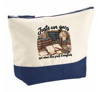 Pochette Grand Format Juste Un Gars Qui Aime être Prof d'anglais | Coton Bicolore 5 L 33 × 23 cm Zip Métal | Trousse de Toilette Vanity Maquillage Voyage | Idée Cadeau Noël Départ