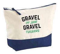 Pochette Gravel Un Jour Gravel toujours1 | Pouch | Idée Trousse Toilette Maquillage Cadeau Anniversaire Fête Original Famille Travail Départ Collègue Retraite