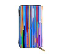 Pochette imprimée à trait vertical (19,1 x 10,4 cm) | Portefeuille en cuir