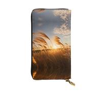 Pochette imprimée Reeds in The Wind (19,1 x 10,4 cm) | Portefeuille en cuir