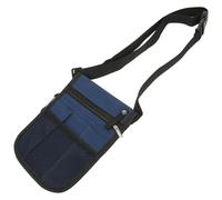 Pochette Infirmière Bandoulière Bleue en Oxford Poches Multiples | Accès Rapide, Ceinture Réglable à Boucle, Grosse Poche Avant, pour Stéthoscope et Ciseaux