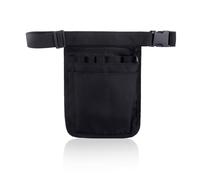 Pochette Infirmiere,Sac Banane D'infirmière Ceinture,Réglable Pochette à Outils,Infirmiere Ceinture Utilitaire,Organiseur de Hanche avec Compartiments pour Ciseaux Kit de Soins Outils(Noir,25 x 18 cm)